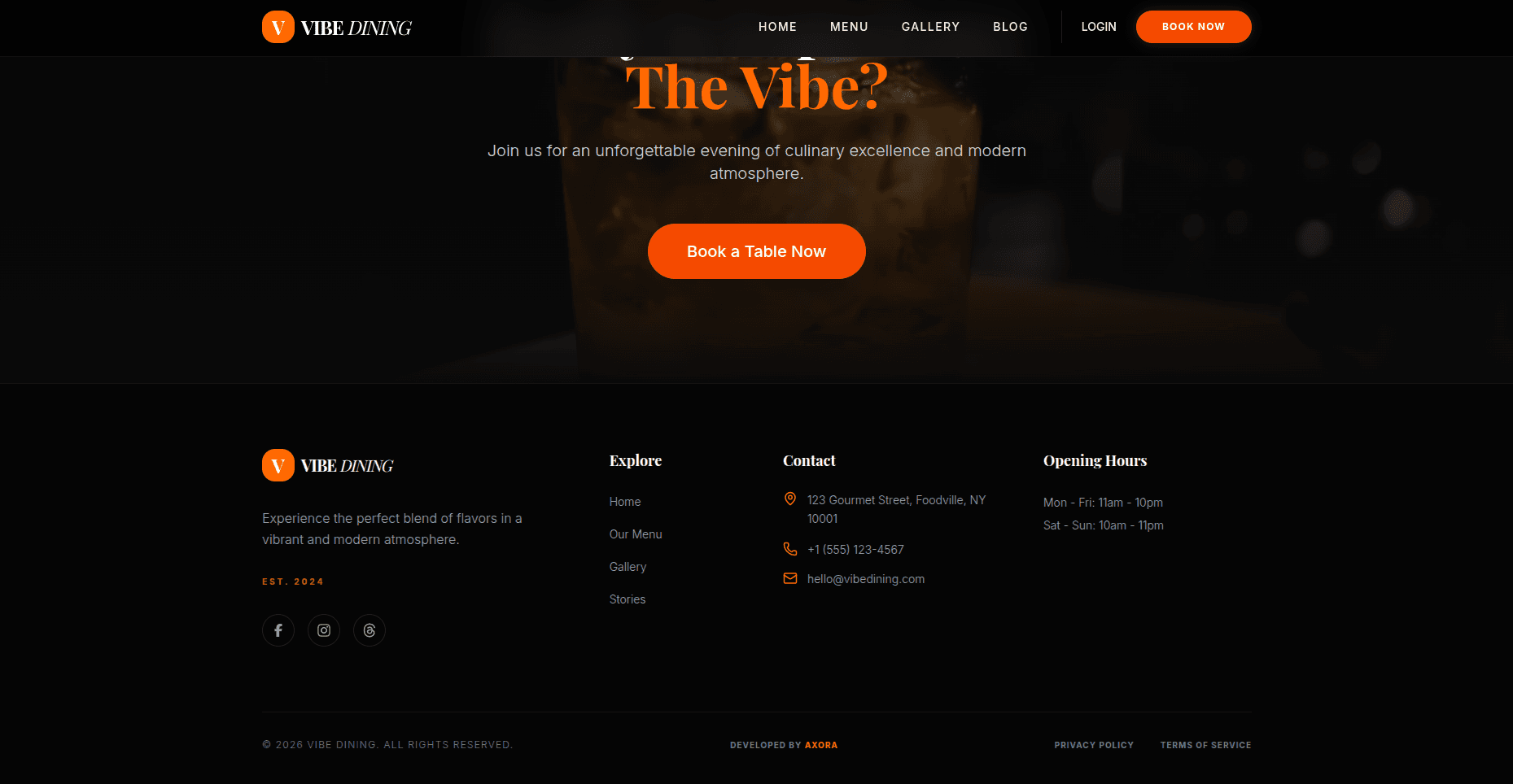 Modern Restaurant Web App (Demo)
